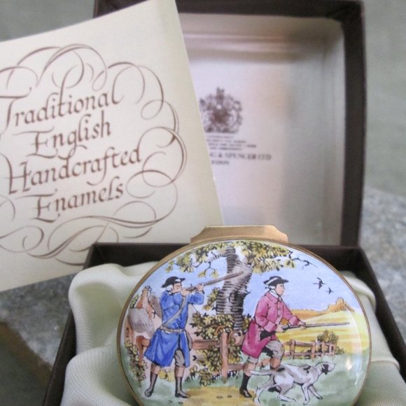 Crummles Enamel Box GENTLEMEN GONE HUNTING - Picture 9 of 10